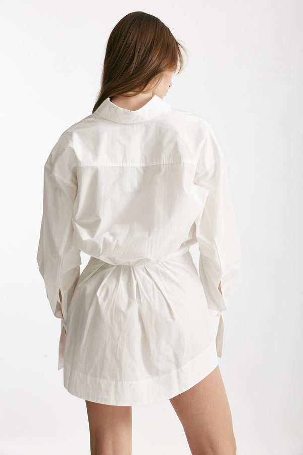 abito camicia misto cotone bianco donna The andamane