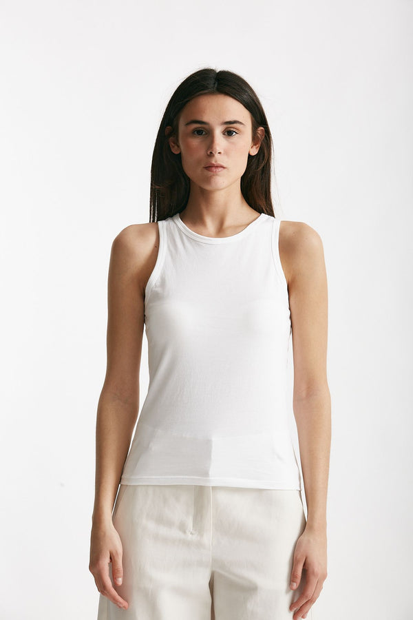 canotta in cotone colette bianco donna Anonym apparel