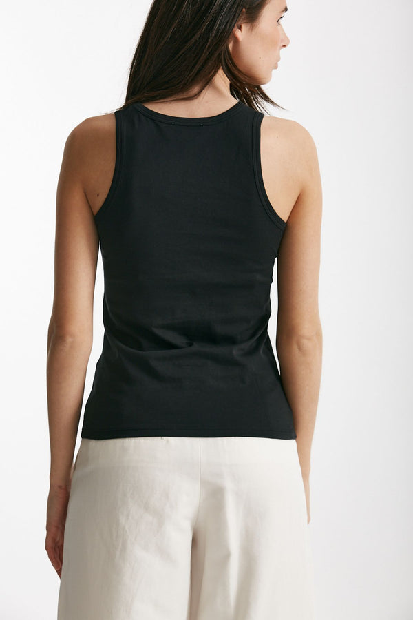 canotta in cotone colette nero donna Anonym apparel