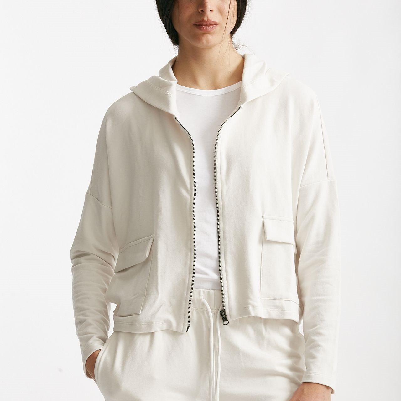 felpa in cotone leggero panna donna Anonym apparel - 6