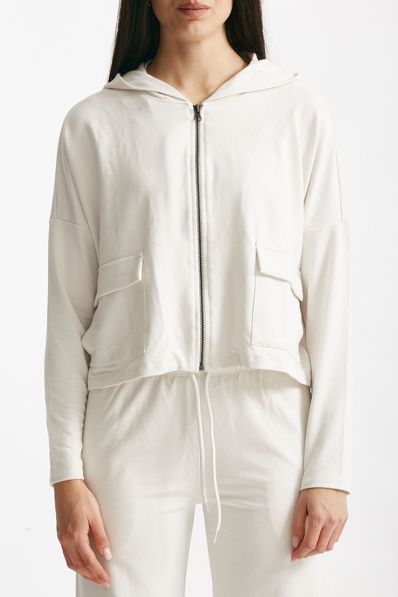 felpa in cotone leggero panna donna Anonym apparel - 4