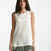 top in misto seta bianco donna Antonelli firenze - 5