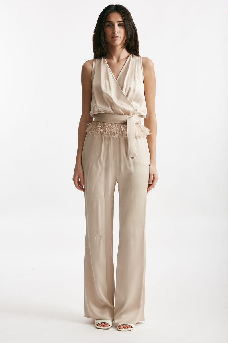 tuta in viscosa rosa cipria donna Antonelli firenze - 2