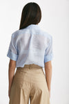 camicia in ramie azzurro donna Antonelli firenze - 3