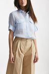 camicia in ramie azzurro donna Antonelli firenze - 4