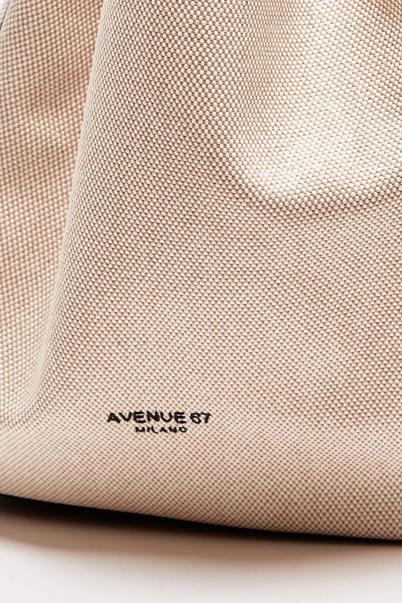 borsa in pelle e canvas soledad testa di moro donna Avenue 67 - 7