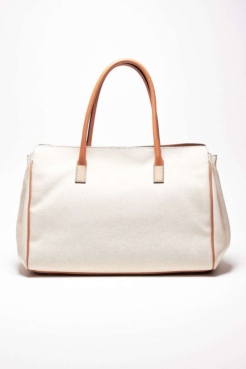 borsa in pelle e canvas soledad cuoio donna Avenue 67 - 3