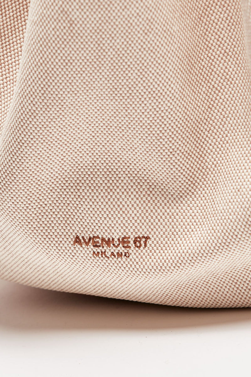 borsa in pelle e canvas soledad cuoio donna Avenue 67 - 7