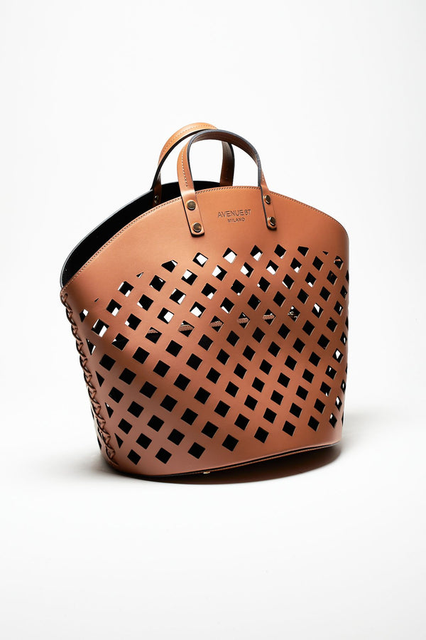 borsa shopper eliza in pelle cuoio donna Avenue 67