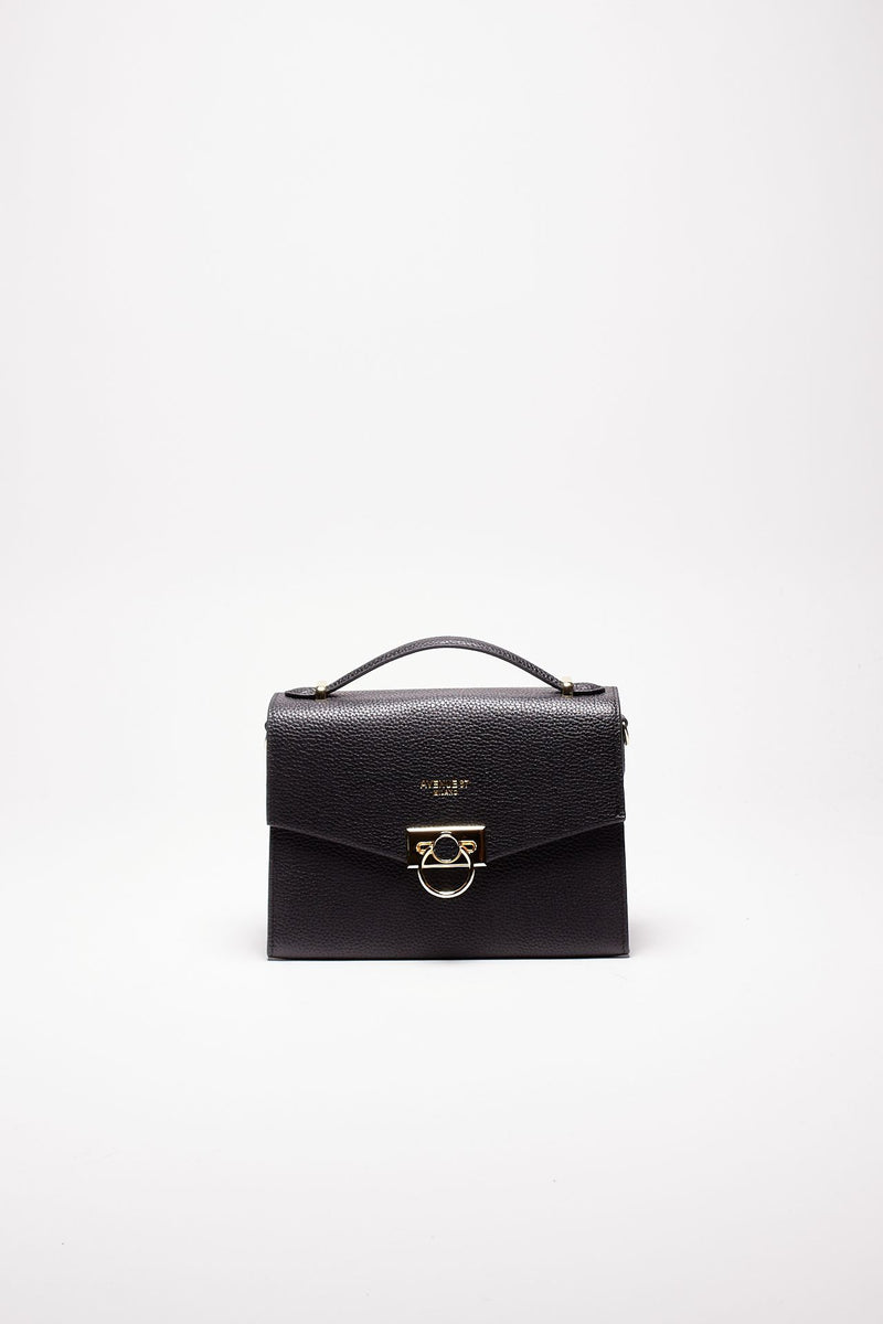 borsa media semirigida rosalie in pelle nero donna Avenue 67 - 2