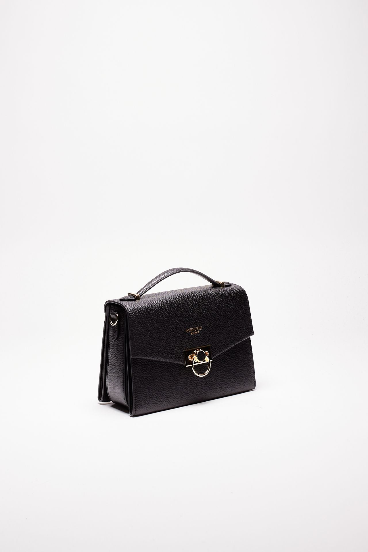 borsa media semirigida rosalie in pelle nero donna Avenue 67 - 3