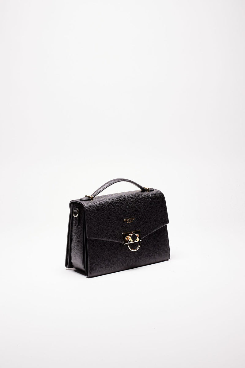 borsa media semirigida rosalie in pelle nero donna Avenue 67 - 3