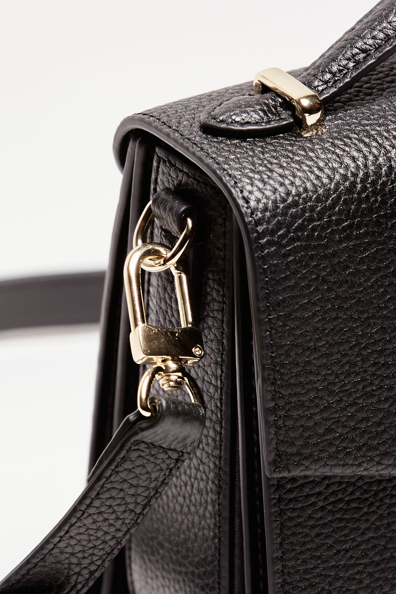 borsa media semirigida rosalie in pelle nero donna Avenue 67 - 5