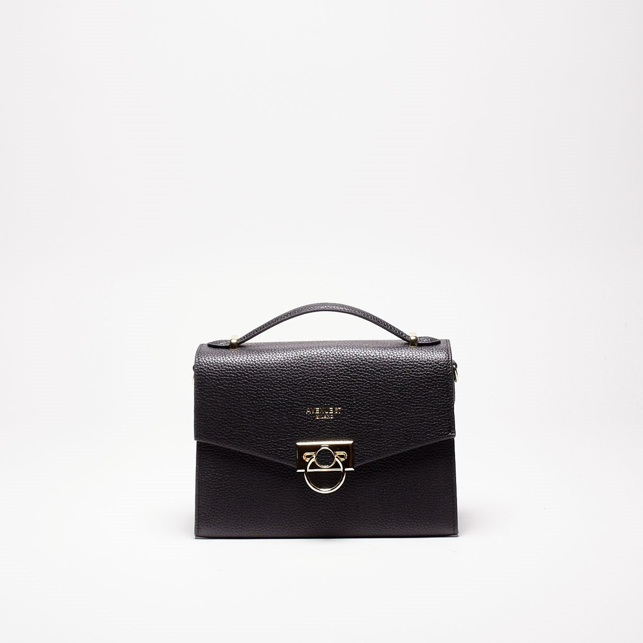 borsa media semirigida rosalie in pelle nero donna Avenue 67 - 6