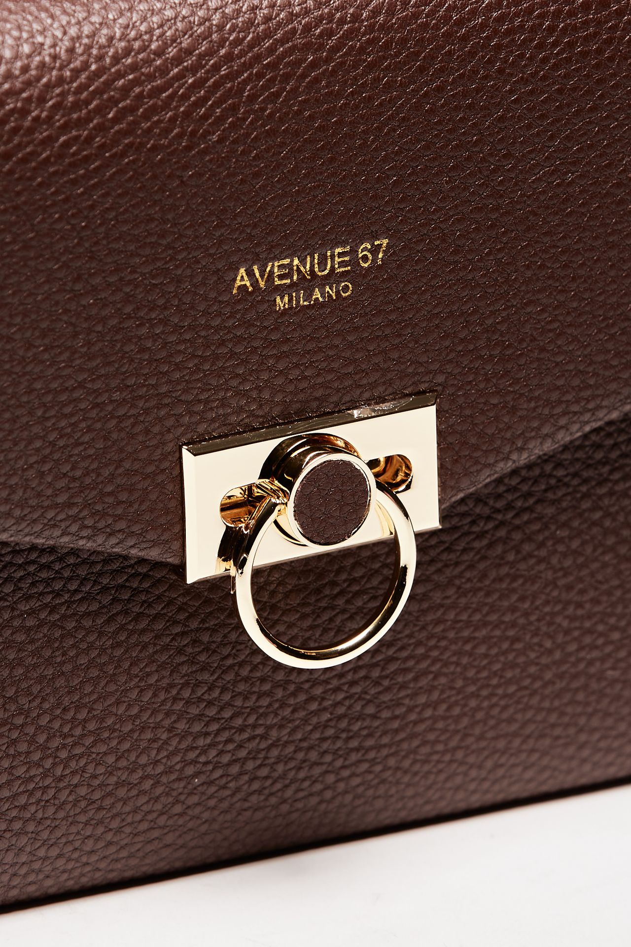 borsa media semirigida rosalie in pelle cioccolato donna Avenue 67 - 5