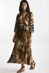 abito wrap animalier scollo incrociato donna Bellini - 1