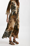 abito wrap animalier scollo incrociato donna Bellini - 3