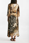 abito wrap animalier scollo incrociato donna Bellini - 4