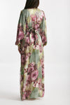 abito lungo fantasia rosa e verde donna Bellini - 3