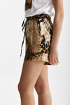 shorts in seta fantasia animalier coulisse in vita donna Bellini - 3