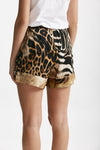 shorts in seta fantasia animalier coulisse in vita donna Bellini - 4