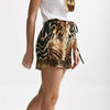 shorts in seta fantasia animalier coulisse in vita donna Bellini - 6