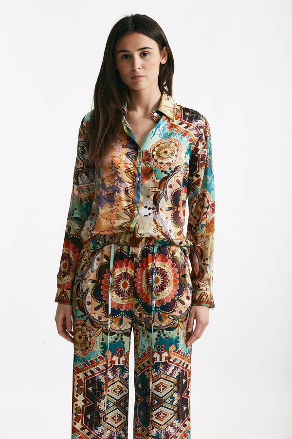 camicia in fantasia multicolore donna Bellini
