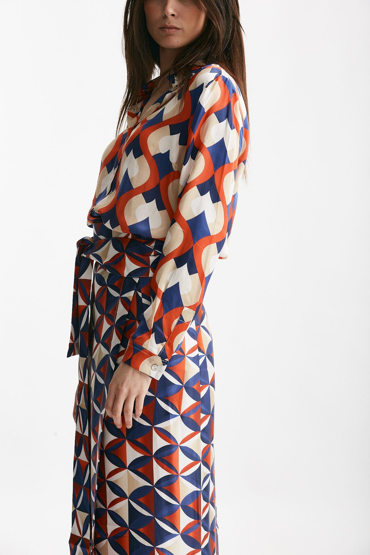 camicia in fantasia fantasia geometrica donna Bellini - 2