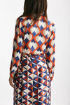 camicia in fantasia fantasia geometrica donna Bellini - 3