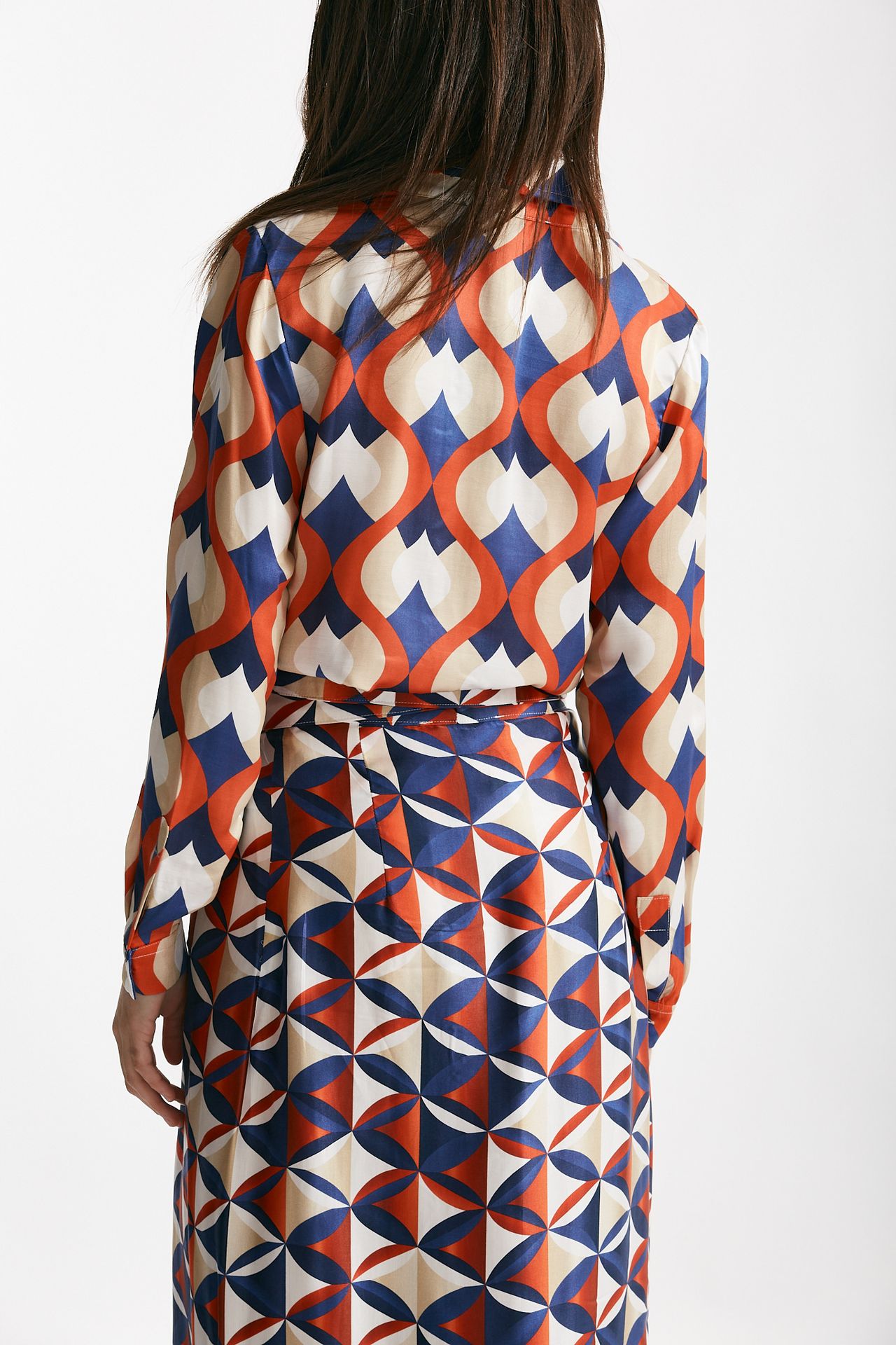 camicia in fantasia fantasia geometrica donna Bellini - 3