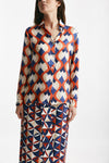 camicia in fantasia fantasia geometrica donna Bellini - 6