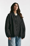 bomber over in nylon grigio scuro donna Giorgio brato - 4