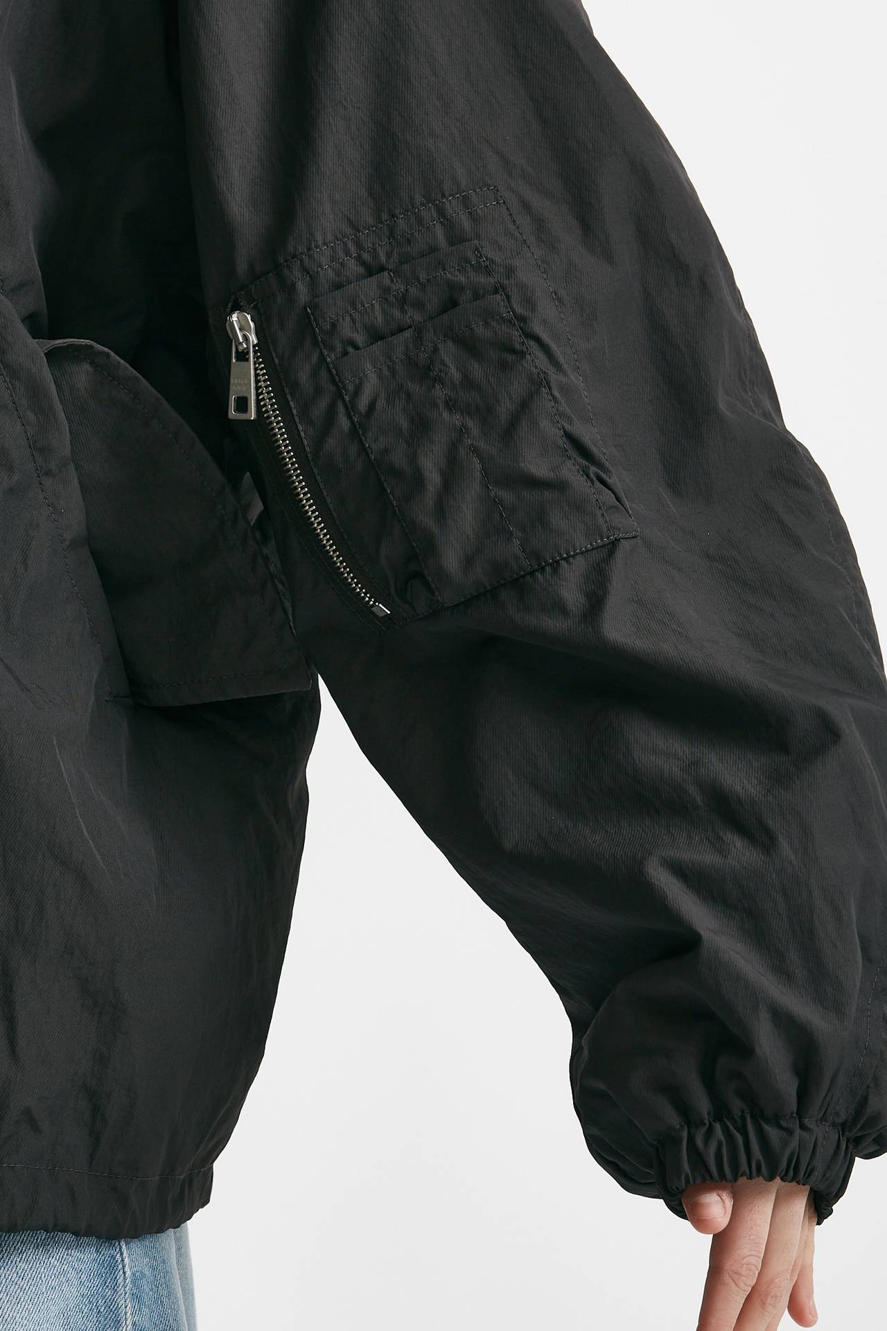 bomber over in nylon grigio scuro donna Giorgio brato - 7