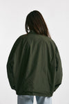 bomber over in nylon verde militare donna Giorgio brato - 3