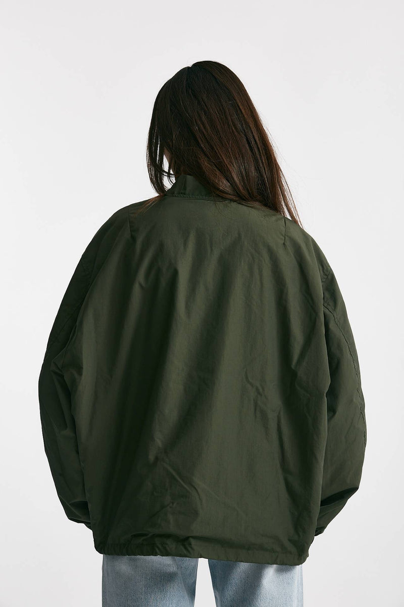 bomber over in nylon verde militare donna Giorgio brato - 3