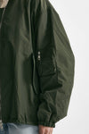 bomber over in nylon verde militare donna Giorgio brato - 5