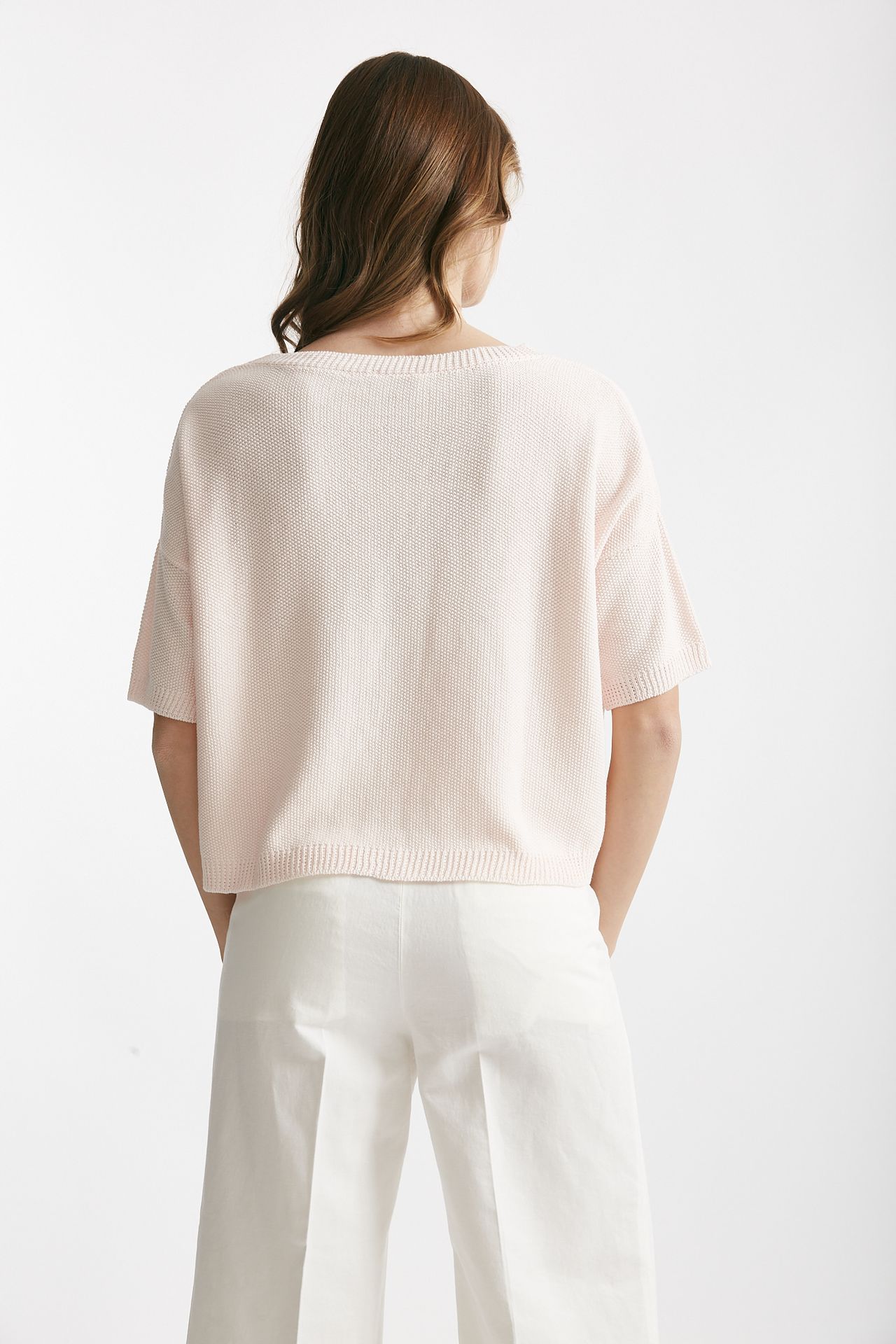 maglia a scatolina rosa chiaro donna Clouds - 3