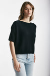 maglia a scatolina nero donna Clouds - 4