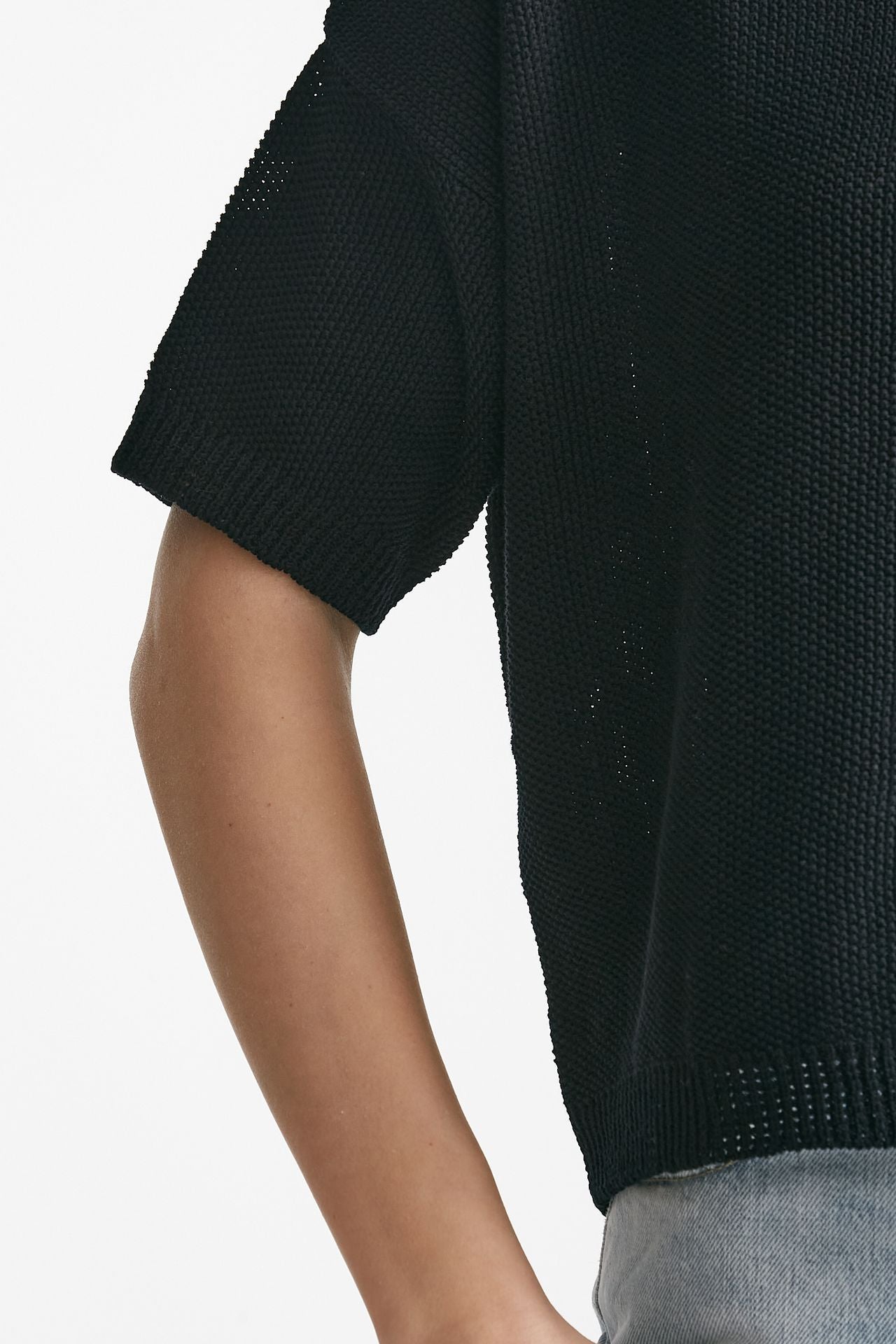 maglia a scatolina nero donna Clouds - 5