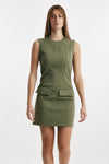 abito corto keen verde militare donna Department five - 1
