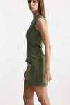 abito corto keen verde militare donna Department five - 2