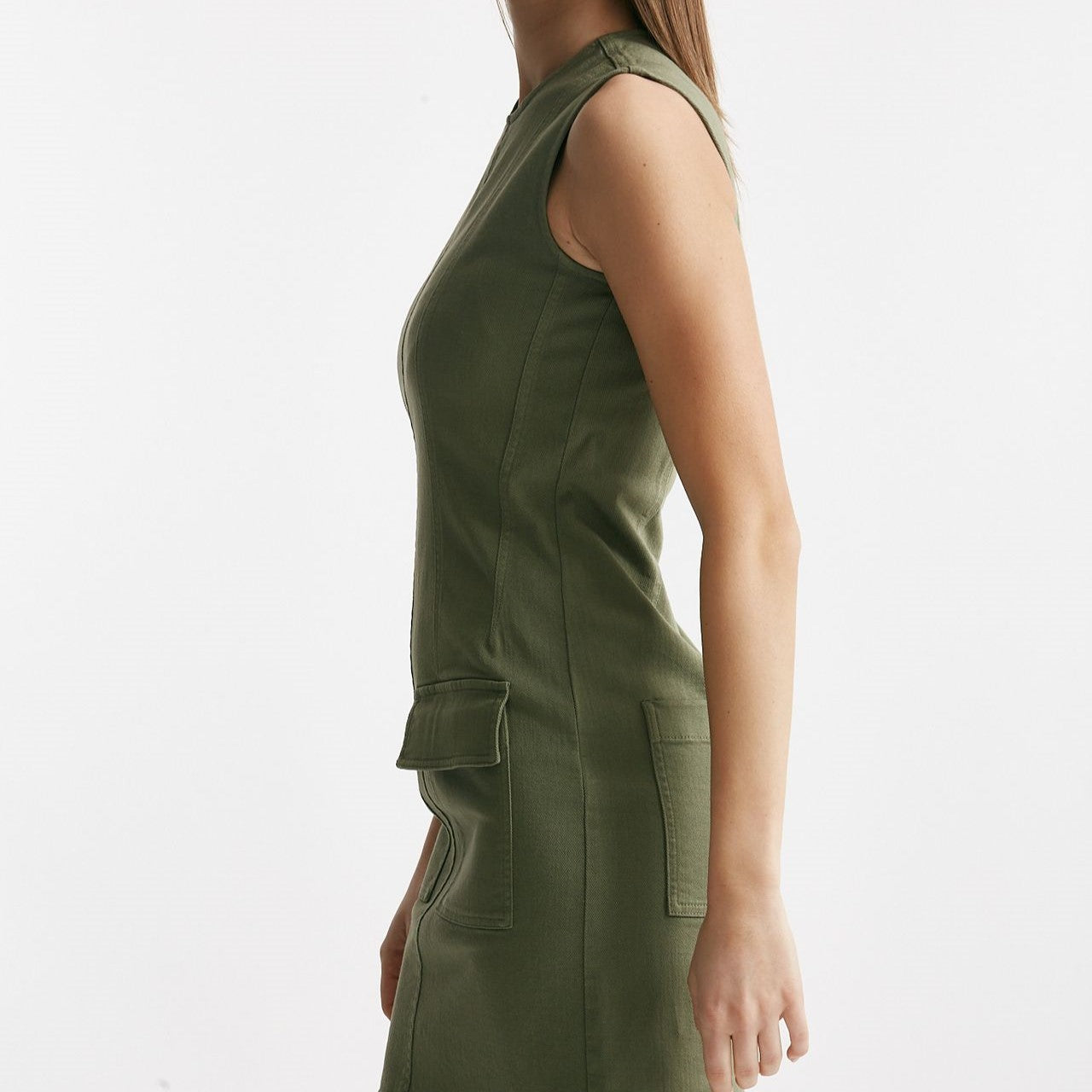 abito corto keen verde militare donna Department five - 7