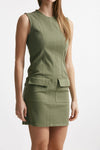abito corto keen verde militare donna Department five - 4