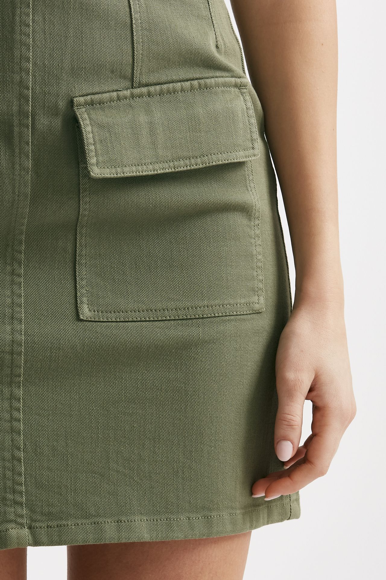 abito corto keen verde militare donna Department five - 5