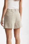 bermuda pinces beige chiaro vita alta donna Dondup - 3
