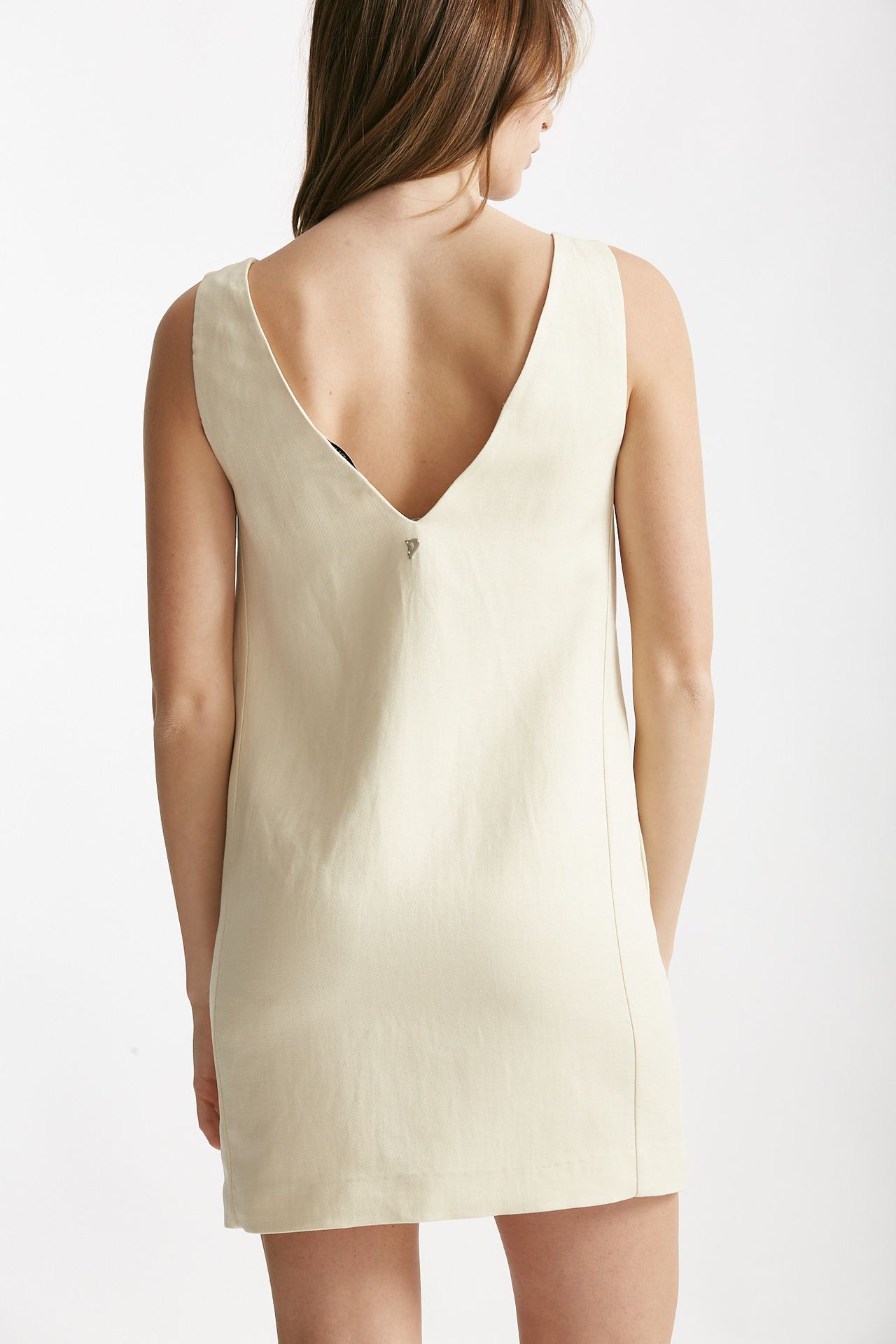 abito girocollo senza maniche panna donna Dondup - 2