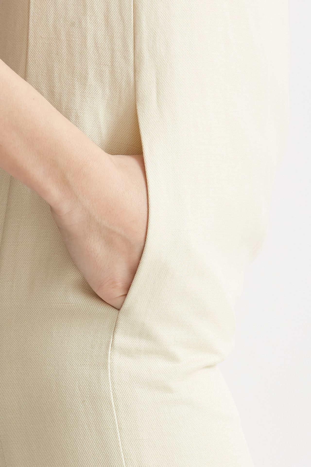 abito girocollo senza maniche panna donna Dondup - 4