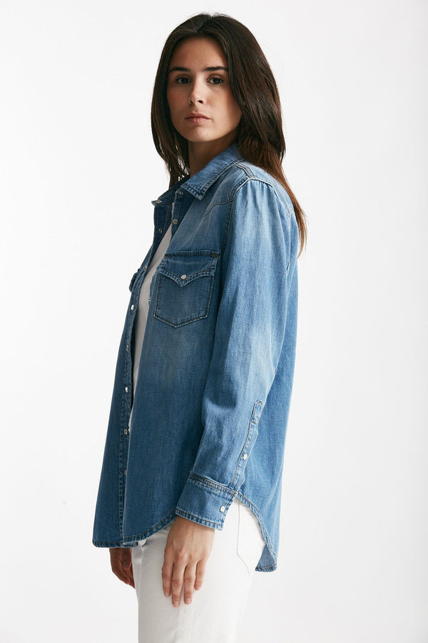 camicia in denim over donna Dondup