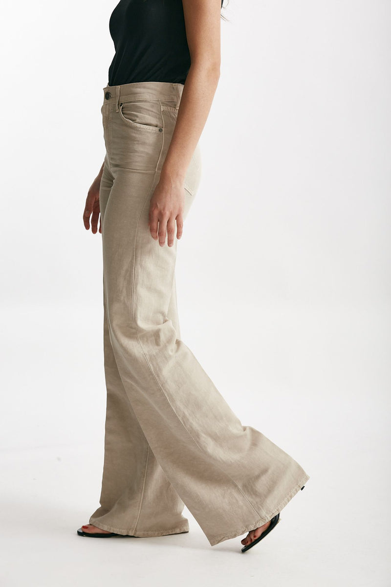 pantalone palazzo amber beige donna Dondup - 3