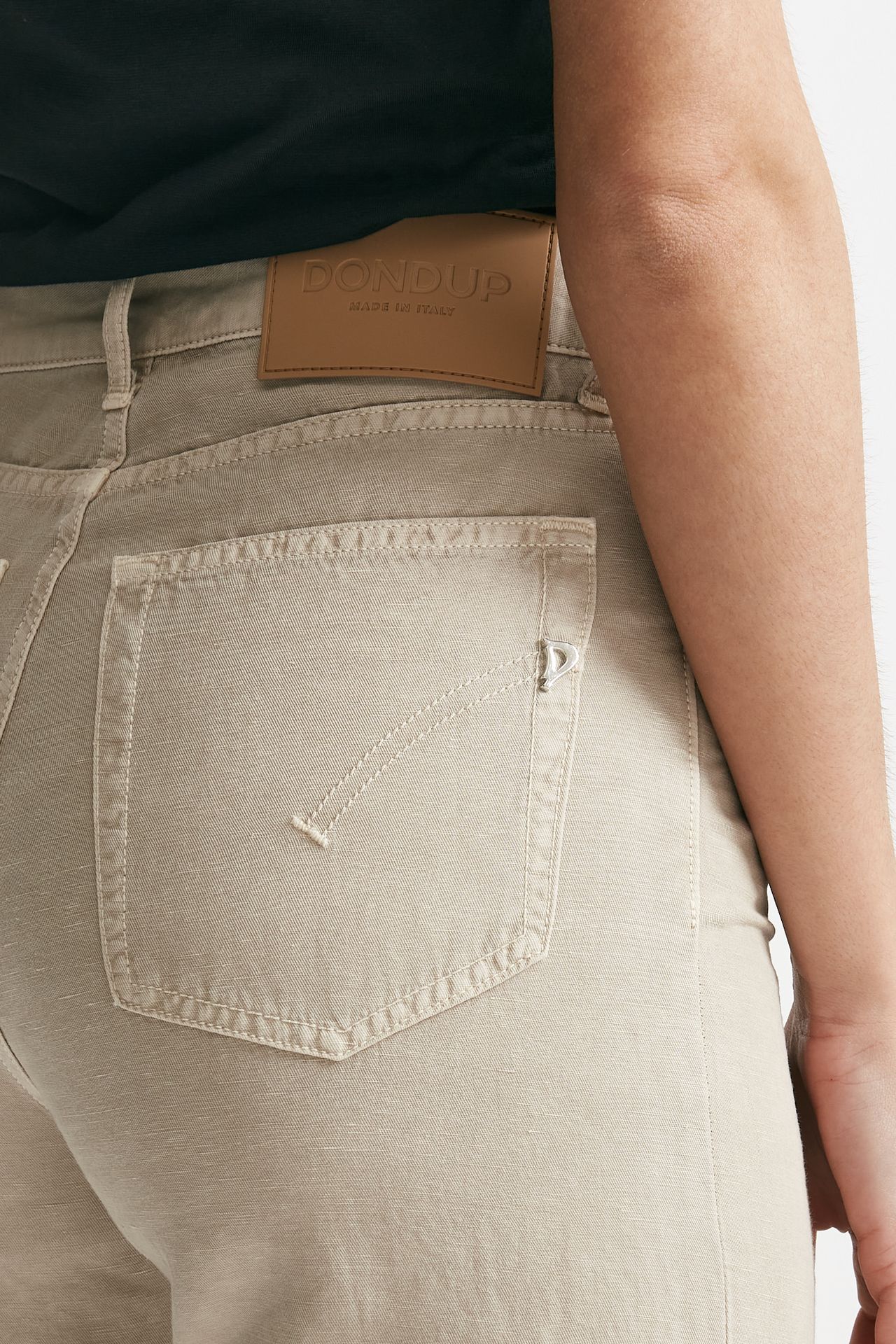 pantalone palazzo amber beige donna Dondup - 6